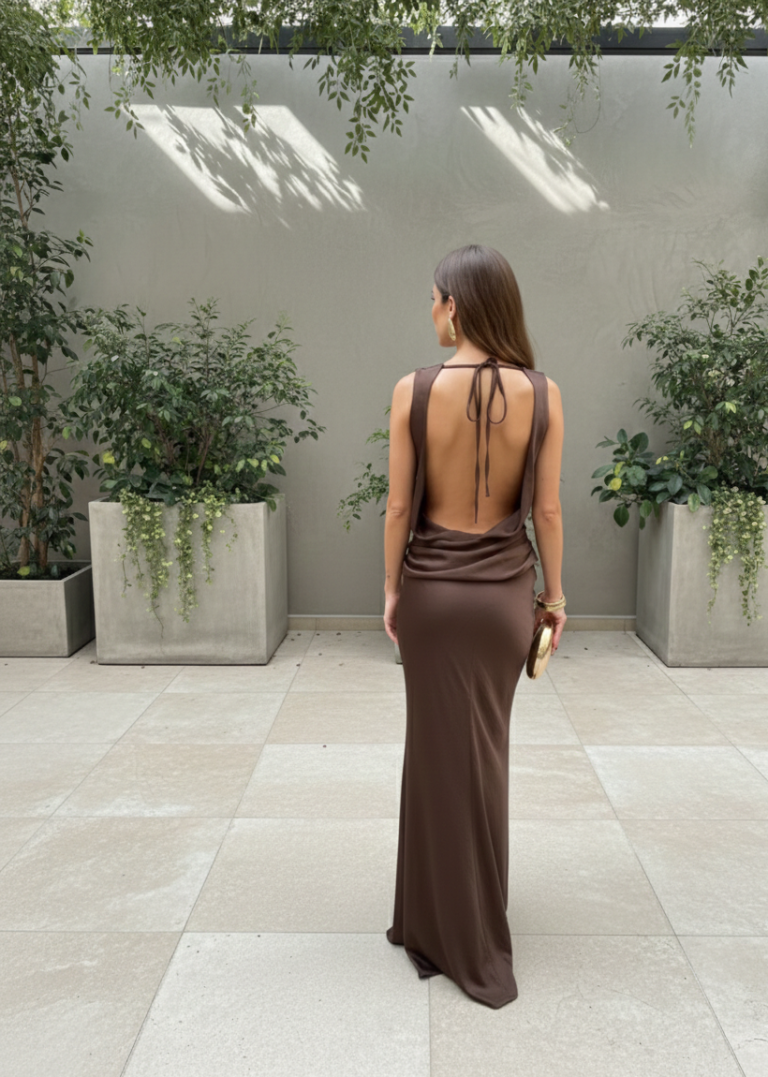 VESTIDO CANNAREGIO MARRÓN